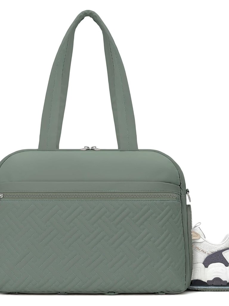 Gym Bag For Women, Lightweight Sport Workout Purse For Travel Green | Shoe & Wet